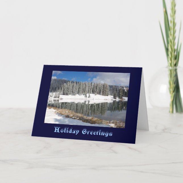 Cartes Pour Fêtes Annuelles Le Lac Cobbett Après La Neige (Devant)