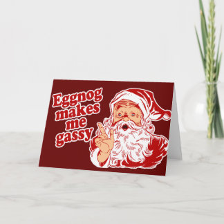 Cartes Pour Fêtes Annuelles Le lait de poule rend Père Noël grisouteux
