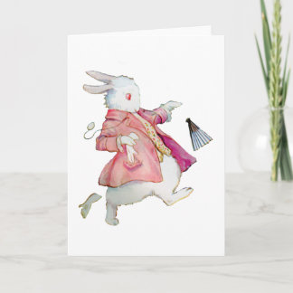 Cartes Pour Fêtes Annuelles Le lapin blanc d'Alice au pays des merveilles