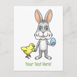 Cartes Pour Fêtes Annuelles Le lapin de Pâques et la poule sont les meilleurs
