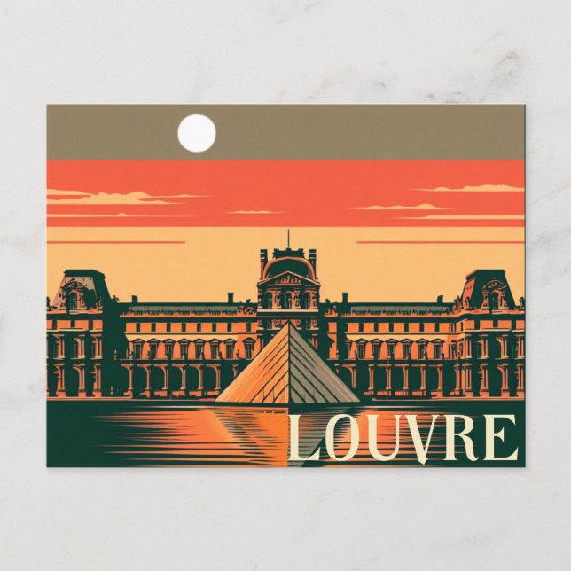Cartes Pour Fêtes Annuelles Le Louvre : Elégance parisienne et Grandeu culture (Devant)