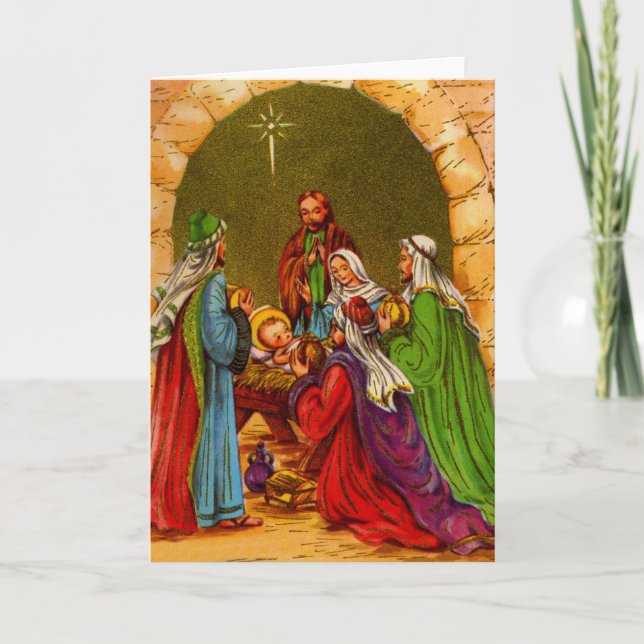 Cartes Pour Fêtes Annuelles Le Manger (Devant)