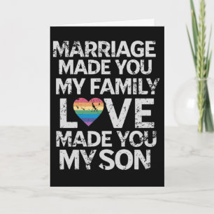 Cartes Pour Fêtes Annuelles Le mariage vous a fait mon amour familial vous a f