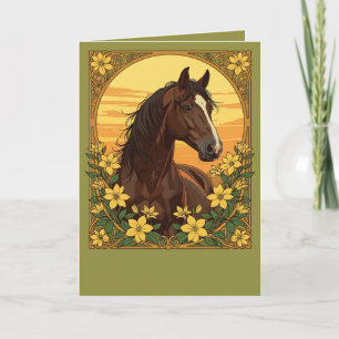 Cartes Pour Fêtes Annuelles Le Marsh Tacky Entouré de Fleurs de Jasmin Jaune