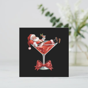 Cartes Pour Fêtes Annuelles Le Martini de Noël de Santa's Hot Mess Drôle de Sa