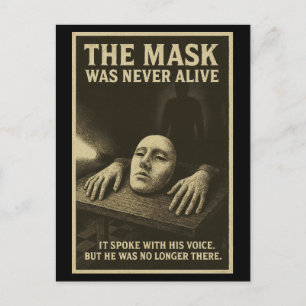 Cartes Pour Fêtes Annuelles Le Masque n'a jamais été vivant - un Whisperer dan