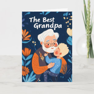 Cartes Pour Fêtes Annuelles Le Meilleur Grand-Père Famille Mignonne
