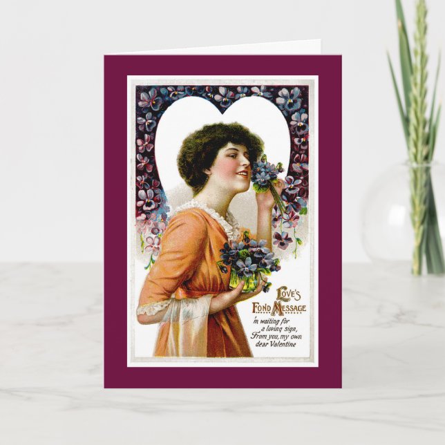 Cartes Pour Fêtes Annuelles Le message Fond de l'amour (Devant)
