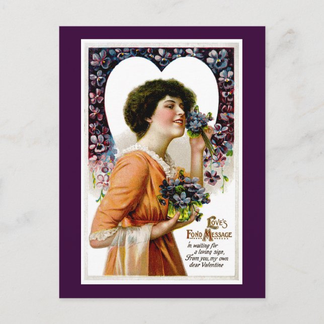 Cartes Pour Fêtes Annuelles Le message Fond de l'amour (Devant)