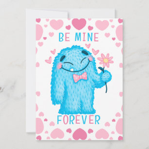 Cartes Pour Fêtes Annuelles Le mignon monstre Valentine