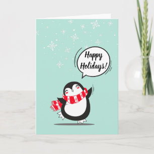 Cartes Pour Fêtes Annuelles Le mignon pingouin