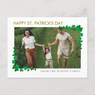 Cartes Pour Fêtes Annuelles Le minimaliste chanceux shamrock st. Patrick's Day