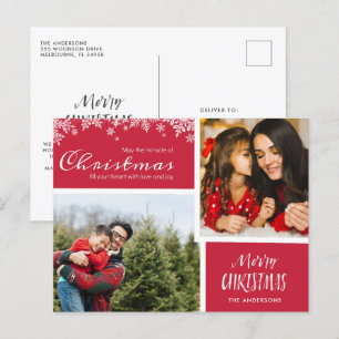 Cartes Pour Fêtes Annuelles Le miracle du budget photo de famille de Noël