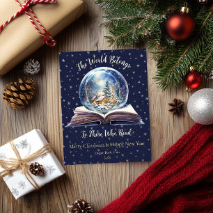 Cartes Pour Fêtes Annuelles Le Monde Appartient à Ceux Qui Lisent Design
