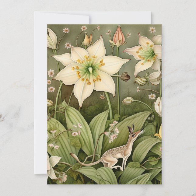 Cartes Pour Fêtes Annuelles Le monde mythique de la souris à cerfs fouettés (Devant)