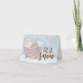 Cartes Pour Fêtes Annuelles Le morse Lounging, "l'a laissé neiger ! "