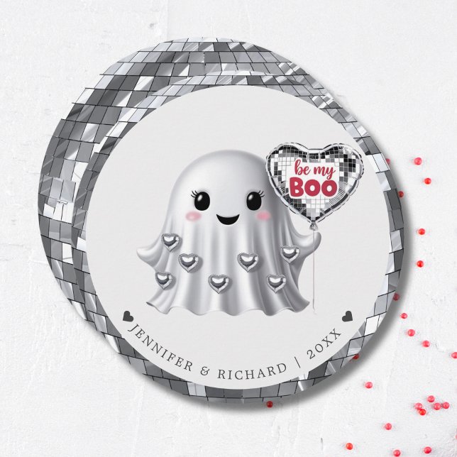 Cartes Pour Fêtes Annuelles Le Motif de design de Silver Ghost Valentine (Silver Ghost Personalized Valentine's Holiday Card)