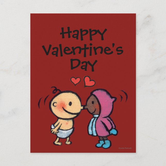 Cartes Pour Fêtes Annuelles Le nez esquimau amical embrasse des enfants (Devant)