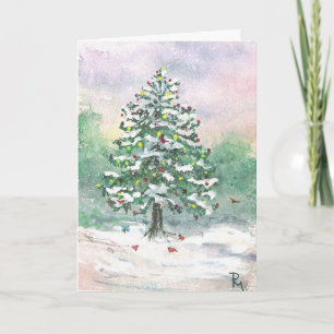 Cartes Pour Fêtes Annuelles "Le Noël des oiseaux"