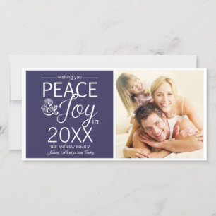 Cartes Pour Fêtes Annuelles Le Nouvel An moderne veut la paix et la joie
