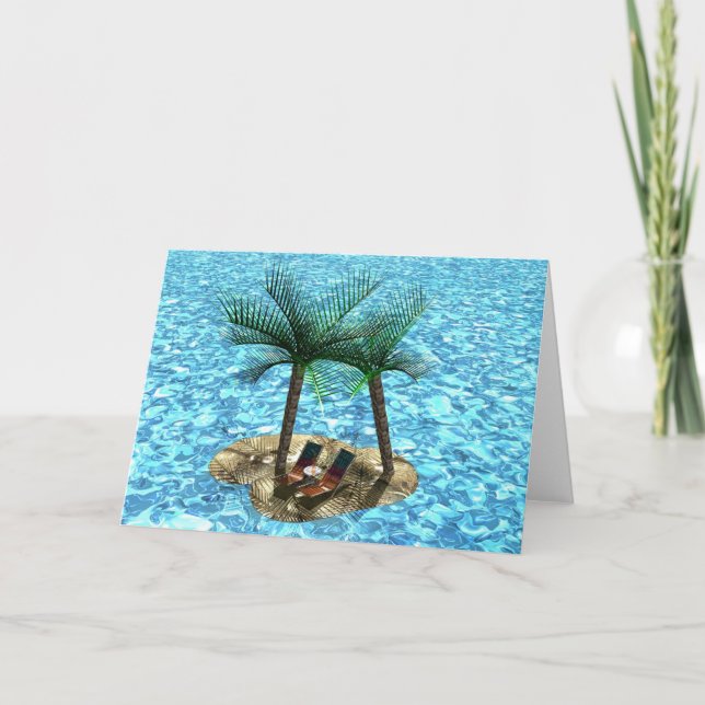 Cartes Pour Fêtes Annuelles Le paradis pour deux (Devant)