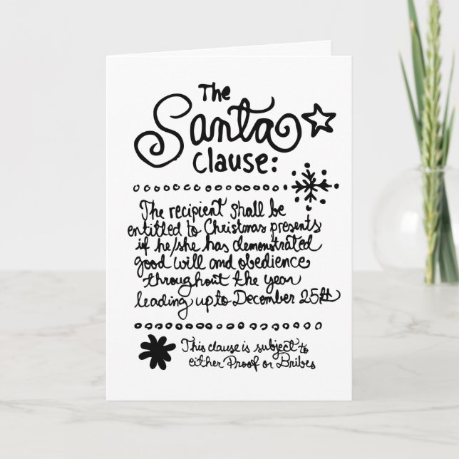 Cartes Pour Fêtes Annuelles Le Père noël (Devant)