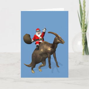Cartes Pour Fêtes Annuelles Le Père Noël À Dinosaure