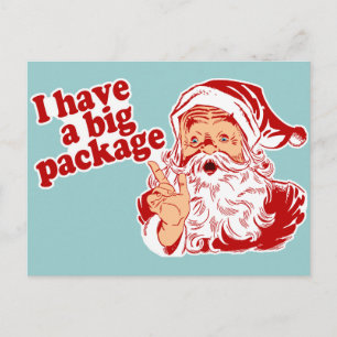 Cartes Pour Fêtes Annuelles Le Père Noël a un gros paquet