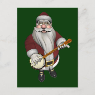 Cartes Pour Fêtes Annuelles Le Père Noël Aime Son Banjo