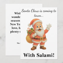 Le Père Noël arrive en ville.. Avec du Salami !