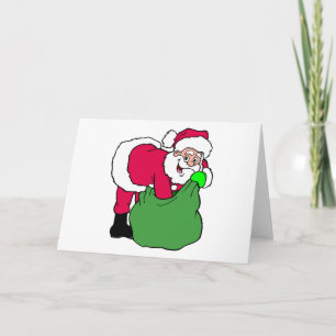 Cartes Pour Fêtes Annuelles Le Père Noël Atteint Le Pack