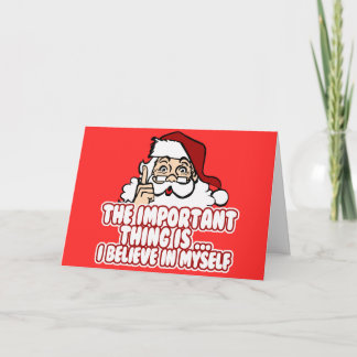 Cartes Pour Fêtes Annuelles Le Père Noël Croit En Lui-Même