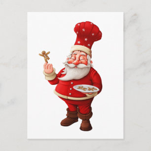 Cartes Pour Fêtes Annuelles Le Père Noël Cuit Du pain d'épices Hommes