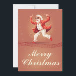 Cartes Pour Fêtes Annuelles Le Père Noël dancing<br><div class="desc">santa claus danse colorée,  musique sourire danseuse funky,  drôle de danse année cool,  joyeux xmas casquette rouge,  fête joyeuse Noël hiver,  plaisir joyeux joyeux joyeux joyeux vacances,  dessin animé santa claus</div>