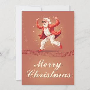 Cartes Pour Fêtes Annuelles Le Père Noël dancing