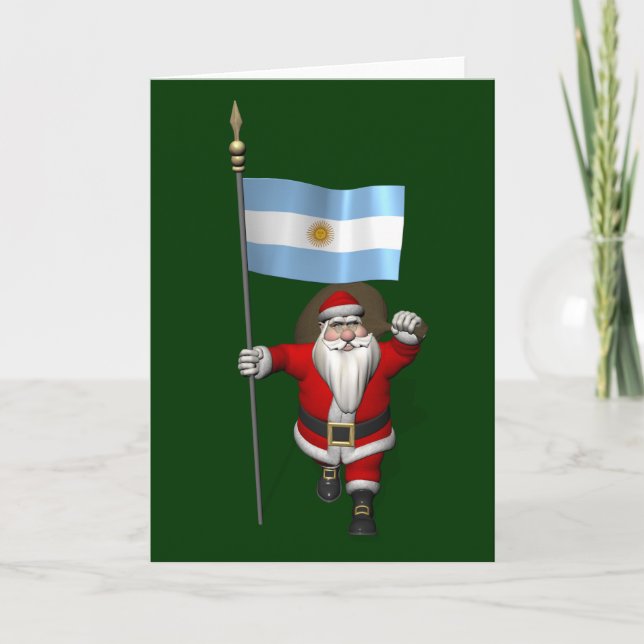 Cartes Pour Fêtes Annuelles Le Père Noël En Argentine (Devant)