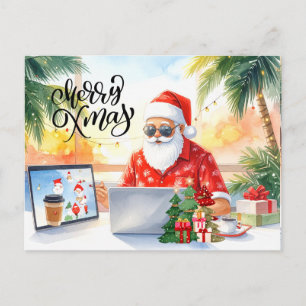 Cartes Pour Fêtes Annuelles Le Père Noël est en ligne pour les fêtes de Noël