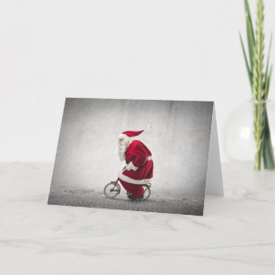 Cartes Pour Fêtes Annuelles Le Père Noël Fait Du Vélo