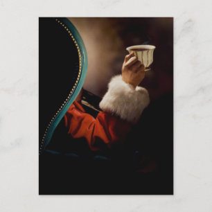 Cartes Pour Fêtes Annuelles Le Père Noël fait une pause le soir de Noël
