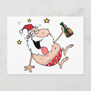 Joyeux Noël Carte Avec ivre bonhomme de neige-Funny Carte de Noël-Noël-Carte Pub