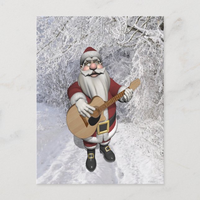 Cartes Pour Fêtes Annuelles Le Père Noël Musical Jouant Des Chansons De Noël (Devant)
