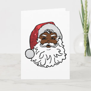 Cartes Pour Fêtes Annuelles le père noël noir