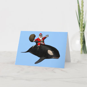 Cartes Pour Fêtes Annuelles Le Père Noël Se Rend Sur Orca