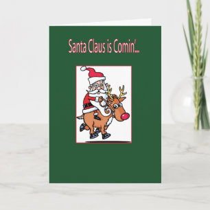 Cartes Pour Fêtes Annuelles Le père noël vient