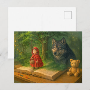 Cartes Pour Fêtes Annuelles Le Petit Chaperon Rouge dans une chambre magique p