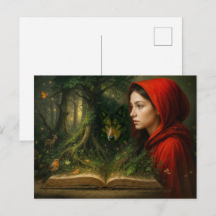 Cartes Pour Fêtes Annuelles Le Petit Chaperon rouge rencontre le loup dans la