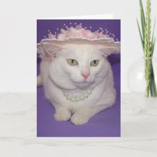 Cartes Pour Fêtes Annuelles Le Petit Chat qui Recherché aller à l'église Pâque