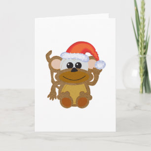 Cartes Pour Fêtes Annuelles Le petit singe furieux de Noël des Goofkins père N