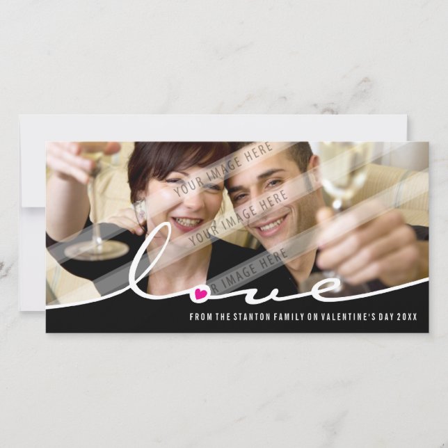 Cartes Pour Fêtes Annuelles LE PHOTOCARD DE VALENTINE : : clivage 3L d'amour (Devant)