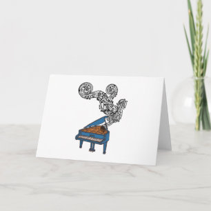 Cartes Pour Fêtes Annuelles Le piano verrouille le cadeau d'art - clés de
